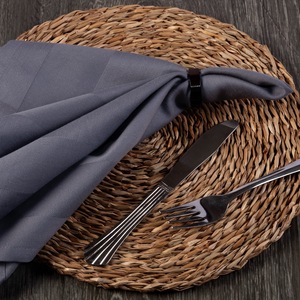 100% ensemble de serviettes en satin de coton à séchage rapide serviette en lin solide blanc tissé pour la maison hôtels restaurants utilisation durable de la cuisine - Product Image 1