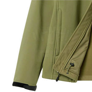 Chaqueta Softshell de invierno informal de tamaño personalizado para hombre, cuello redondo, tela de lona impermeable, secado rápido de alta calidad - Product Image 5