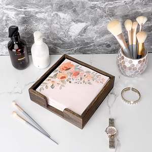 Square Wooden <b>Napkin</b> <b>Holder</b> - Rustic Luncheon <b>Napkin</b> <b>Holder</b> for Dining Table Countertop Kitchen Vintage <b>Napkin</b> <b>Holder</b> Basket - Product Image 5