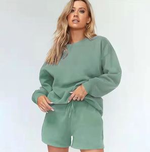 Fournisseurs d'impression d'OEM de tissu d'ouatine de coton 280gsm de Hoodie de culture de femmes lourdes - Product Image 2
