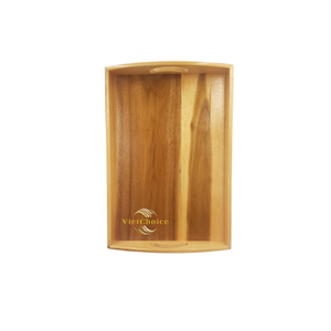 Plateau de service en bois avec poignées, logo personnalisé, plateau OEM pour marques de distributeurs privés - Product Image 4