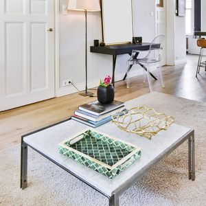 ถาดออตโตมันฝังกระดูกที่หรูหราทำด้วยมือถาดอเนกประสงค์สำหรับตกแต่งบ้านห้องครัวร้านอาหารเสิร์ฟอาหาร - Product Image 2