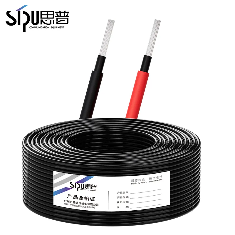 SIPU High quality solar photovoltaic electric wire power cable 4mm2 6mm2 DC solar cable