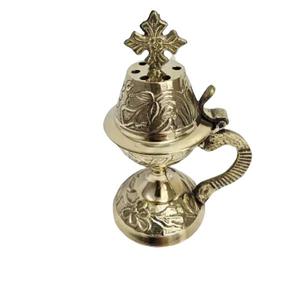 Bán buôn mới nhất hương Burner với tay khắc thiết kế vàng-tráng Đồng thơm mùi khuếch tán điều trị sử dụng - Product Image 2