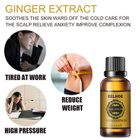 Huile essentielle organique de gingembre, thérapie de drainage lymphatique, huile de massage anti-âge naturelle favorise le métabolisme complet du corps