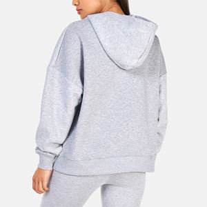 À la mode pull lourd sweats à capuche femmes haither couleur grise sweat femme surdimensionné confortable sweats à capuche pour femmes - Product Image 3