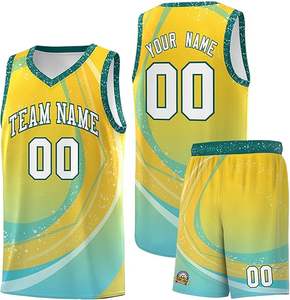 Short de basket-ball vierge respirant en polyester de haute qualité en gros Ensemble de maillots de basket-ball personnalisés à séchage rapide en maille par sublimation - Product Image 1