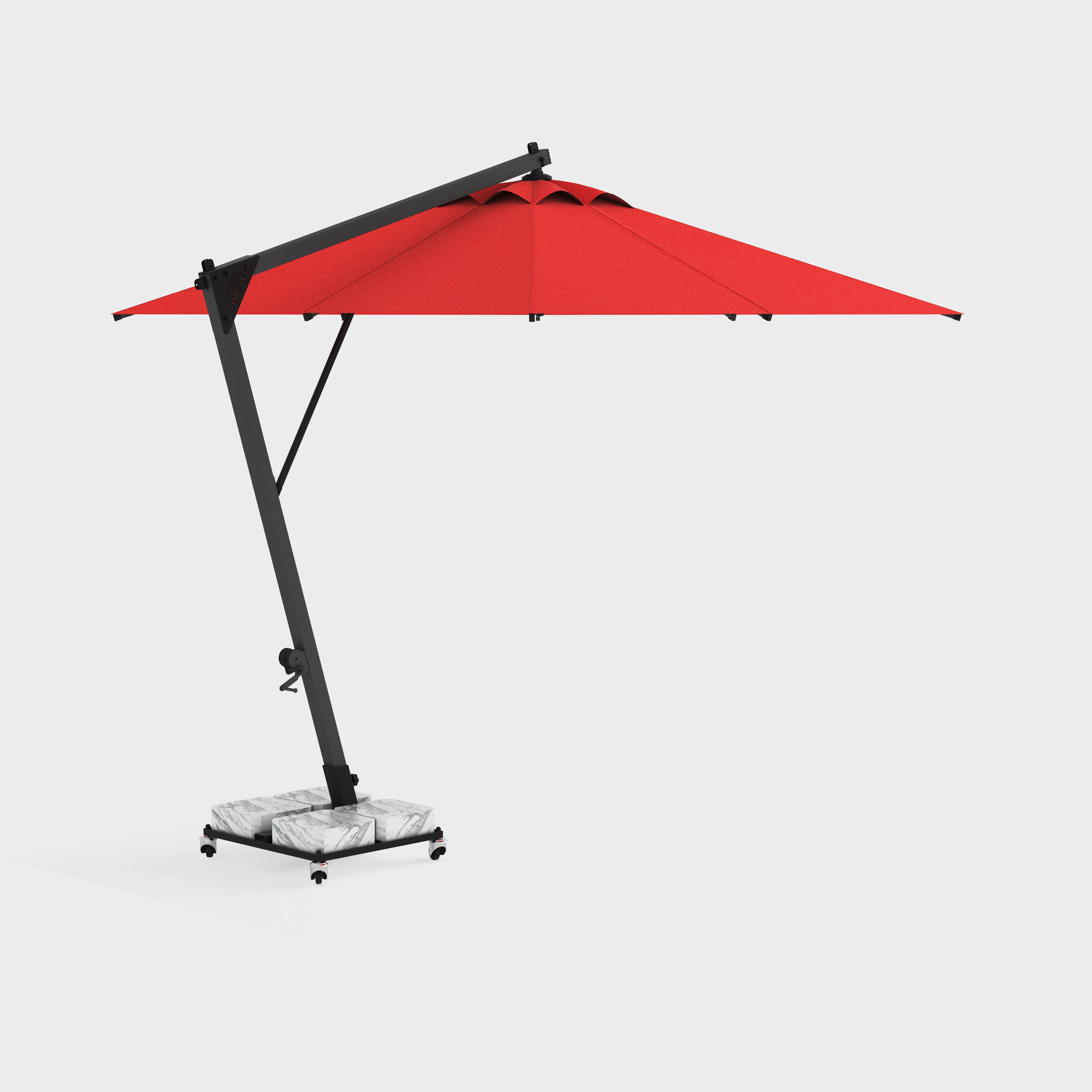 Banana Classic Side Pole Circular Umbrella 400cm High Quality Parasol For Hotel Outdoor Beach Garden Umbrella Parasol