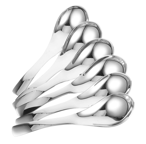 Cuchara de acero Diseño moderno Cuchara de sopa de acero con espejo Cubiertos de 3 piezas de alta calidad Cuchara de sopa de acero inoxidable - Product Image 4