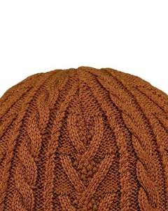 Customized Winter Knit Beanie Hat Brown Cable Knit Ribbed Cuff Warm Soft <b>Acrylic</b> <b>Wool</b> Blend Unisex Casual Beanie Wholesale - Product Image 5