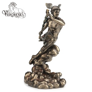 DESIGN VERONESE-<span class=keywords><strong>mitologia</strong></span>-corsa con caduceo-decorazione per la casa in resina artigianato - Product Image 2