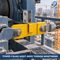 Capteur de tension intelligent de 7-550 tonnes avec précision de 0,3 % FS pour la surveillance des treuils de grue et des cordages marins