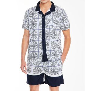 ชุดวอร์มเสื้อยืด2ชิ้นและกางเกงขาสั้นสำหรับผู้ชายชุดวอร์มสั้นชุดออกกำลังกายสำหรับฤดูร้อน - Product Image 1