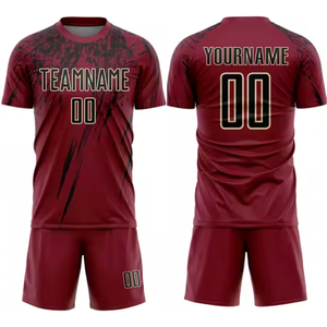 เสื้อฟุตบอลผ้าโพลีเอสเตอร์พิมพ์ลายแบบระเหิด100% สินค้ามาใหม่ชุดทีมคุณภาพสูงสั่งทำได้ - Product Image 1