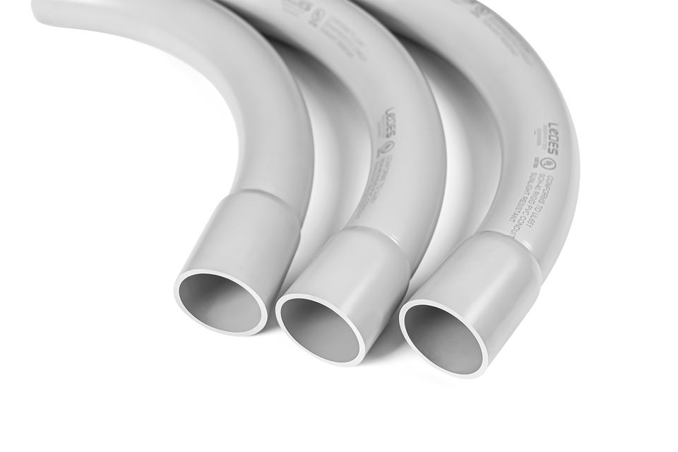 LEDES 90 度 Schedule 40 PVC 24 英寸 弯管半径喇叭形弯头弯管件| Alibaba.com