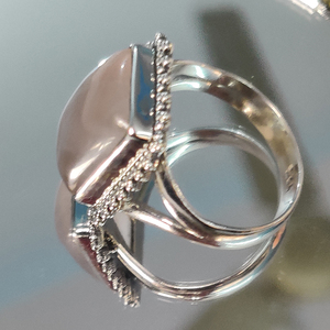 Iroc sales Wholesale Silver Jewellery Handmade <b>Ring</b> 925 Sterling Silver <b>Rose</b> <b>Quartz</b> <b>Ring</b> Designs For Girl - Product Image 3