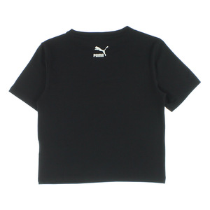 Puma Tfs Graphic Crop Top Chemises et t-shirts actifs pour femmes Couleur : Puma Black 100% authentique - Product Image 3