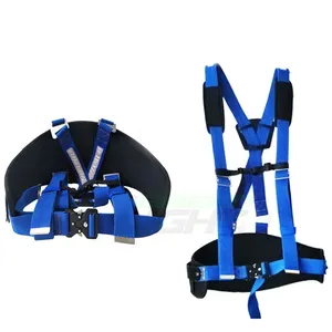 Cintura per minatori in Nylon di sicurezza regolabile con supporto per la vita posteriore della spalla strisce riflettenti durevole cuscinetto di carico da 45 kg