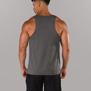 Nuevo diseño Regular Fit sin mangas transpirable lavado gimnasio camiseta sin mangas para hombres OEM verano algodón de alta calidad - Product Image 2