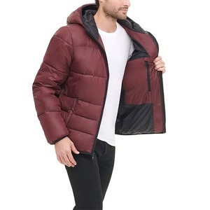 Veste d'hiver matelassée pour homme, nouvelle conception simple, unie, respirante, couleur personnalisée, imperméable - Product Image 6
