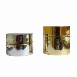 Pot à crème cosmétique rond en métal de style européen fait à la main avec couvercle, finition optimale pour la personnalisation de vos pots à crème - Product Image 4