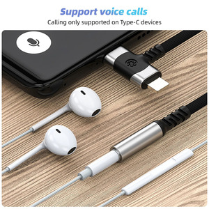 Adaptador de conector de auriculares Eonline 2 en 1 USB C para Ios a auriculares AUX de 3,5mm Cable convertidor de Audio para iPhone 15 Huawei Mate - Product Image 3