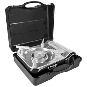 Estufa de Gas Portátil con Encendido Electrónico, Acero Inoxidable, Capacidad para 1/4 de Lata, Modelo TRUPER Expert 18530, Diseño Compacto para Tr - Product Image 1