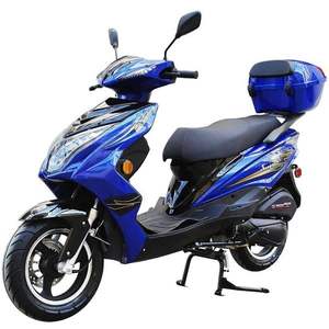 노란색 50cc 슈퍼 50 자동 가스 오토바이 스쿠터 빅 바디 12 인치 알루미늄 휠 500W 모터 파워 30AH 이동식 배터리 150kg - Product Image 3