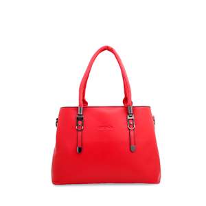Red Formal Evening Purse P54121 Party and Wedding <b>Bag</b> with <b>Crystal</b> and Rhinestone Decoration Chain Accented Chain Pattern - Product Image 3