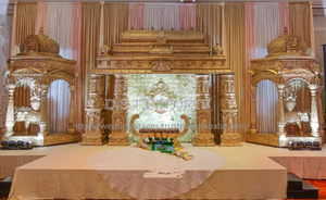 Boda India decorativa Mandap de madera Fabricantes Fácil de montar Bodas hindúes Mayur Madera Mandaps Decoraciones DST Exports EE. UU. - Product Image 2