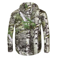 Chaqueta de caza reflectante de camuflaje de tela de lana cálida Abrigo con capucha de camuflaje resistente al agua y forro polar de concha suave