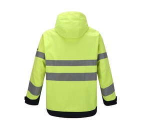 เสื้อแจ็คเก็ตกันฝนกันน้ำฤดูหนาวมีฮู้ดแถบสะท้อนแสงเสื้อแจ็คเก็ตนิรภัยเสื้อสะท้อนแสง - Product Image 2