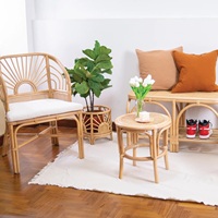 Chaise en rotin/osier-Meubles en rotin/osier Panier en rotin de haute qualité Mobilier d'extérieur-Ensemble table et chaise en bambou