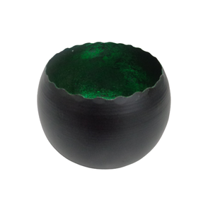 Soporte votivo de hierro redondo de alta calidad, nuevo diseño, tarro de vela de Color de lámina verde para decoración de sala de estar, hecho a mano - Product Image 1