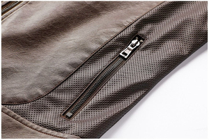 Nouvelle Arrivée 2024 – Blouson en Toile et Cuir Respirant pour Homme, Qualité Professionnelle, Hiver, Col Montant, Logo Personnalisé, OEM - Product Image 5