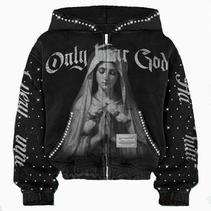 Sweats à capuche pour hommes personnalisés, impression en gros, motif de feuille, vintage, délavé, sweats à capuche de luxe personnalisés pour hommes, sweats à capuche lavés - Product Image 1