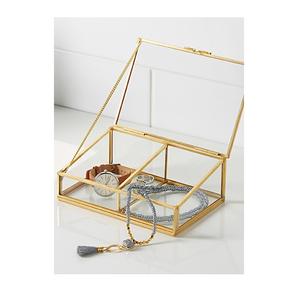 Caja de joyería de regalo de latón y acrílico de alta calidad, caja de almacenamiento de acrílico cuadrada rectangular, tamaño personalizado - Product Image 3