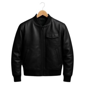 Chaqueta de Cuero de Oveja Personalizada de Alta Calidad para Hombre con Interior de Borrego Suave que Ofrece Calidez, Estilo Urbano y Durabilidad - Product Image 3