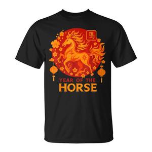 T-Shirt del Capodanno Lunare Cinese, Anno del Cavallo, Cavallo di Fuoco, per Uso Promozionale - Product Image 1