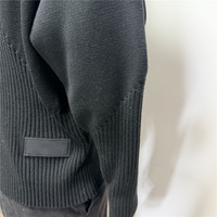 Pull en tricot épais surdimensionné pour homme, col rond, épaules tombantes, style streetwear, personnalisable, collection automne ODM