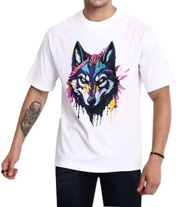 Camiseta de algodón 100% de calidad de lujo para hombre OEM, serigrafía, transpirable, ecológica, 180g, Tela con estampado personalizado BD al por mayor - Product Image 5