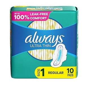 <b>Cheap</b> Always Ultra Thin <b>Pads</b> with Wings Size 1 Regular 62 Count Soft Comfortable Leak Guard Bulk Pack For Sale - Product Image 4