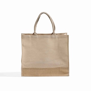 Juco Market Tote Eco-Friendly 12oz Jute Canvas Beach <b>Bag</b> with <b>Long</b> Rope Handle Reusable Customizable Pattern for Daily Use Gifts - Product Image 1
