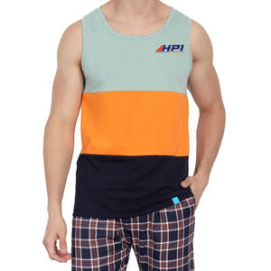 T-shirt sans manches à col rond pour le fitness et la plage, logo personnalisé, débardeur pour homme en coton, t-shirt sans manches pour la salle de sport et les sports - Product Image 1