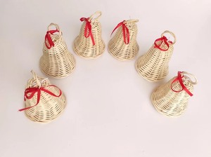 Mimbre para decoración de árboles de Navidad, cascabeles de ratán, regalo para niños - Product Image 3
