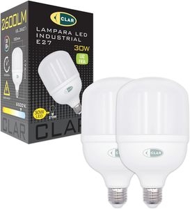 Bóng đèn LED E27 E40 mạnh mẽ Clar 30W 50W 80W, màu trắng mát, thay thế 150W-200W, đèn tiết kiệm năng lượng dùng trong công nghiệp - Product Image 1