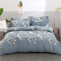 Parure de lit de luxe pour hôtel, 300 fils, en coton doux et écologique, anti-statique, avec motifs de plantes de dessin animé, vente en gros de haute qualité