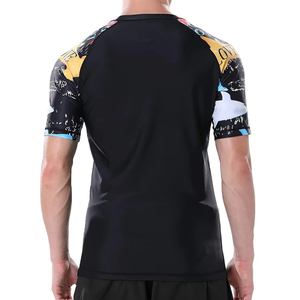 Chemise de compression sublimée Logo personnalisé T-shirts de gymnastique pour hommes Léger Respirant Entraînement musculaire Running Rash Guard - Product Image 3