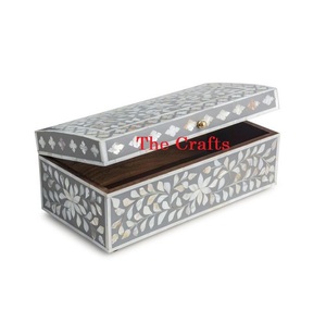 Boîte à bijoux rectangulaire en bois et vadrouille Work Home Jewelry Accessories Storage Box For Wholesaler - Product Image 1