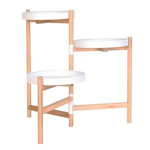 Support de plante en bois sur mesure de qualité supérieure pour une utilisation intérieure et extérieure 100 et support de plante en bois naturel avec conception naturelle - Product Image 4